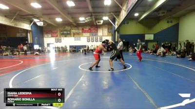 285 lbs Cons. Semi - Romario Bonilla, Perris vs Isahia Ledesma, Santa Ana