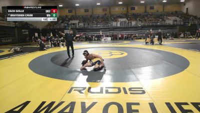 132 lbs Round Of 32 - Zach Golle, St. Mark's School Of Texas vs Braydden Crum, Western Reserve Academy
