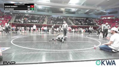 64 lbs Semifinal - Kyson Barnett, Morris Wrestling Association vs Ace Durao, Bartlesville Wrestling Club