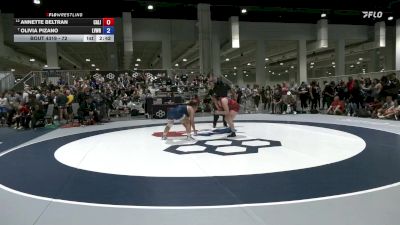 72 lbs Cons. Round 4 - Annette Beltran, California vs Olivia Pizano, Lehigh Valley Wrestling RTC