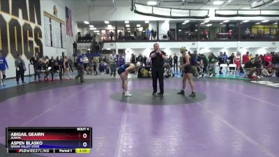 124 lbs Champ. Round 1 - Abigail Geairn, Albion vs Aspen Blasko, Grand Valley State