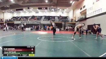187 lbs Cons. Semi - A.w VanKirk, Contenders Wrestling Academy vs Cale Metzler, Noblesville Wrestling Club