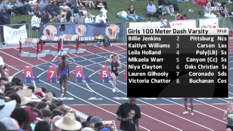 High School Girls' 100m Varsity, Semi-Finals 2