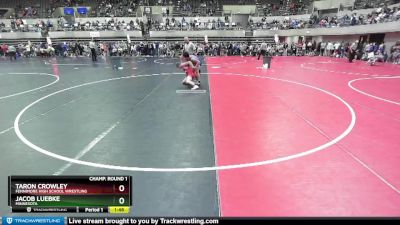 140 lbs Champ. Round 1 - Taron Crowley, Fennimore High School Wrestling vs Jacob Luebke, Minnesota