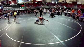 73 lbs 7th Place Match - Sarah Carnes, Little Cougar Wrestling vs Emalee Mosel, Plainview