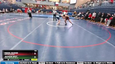 190 lbs Round 4 - Jackson Bolt, Comal Smithson Valley vs Mikkel Bushee, Dripping Springs