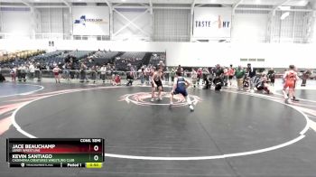 112 lbs Cons. Semi - Kevin Santiago, Cazenovia Creatures Wrestling Club vs Jace Beauchamp, LeRoy Wrestling