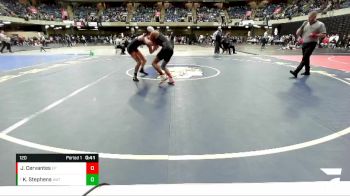 120 lbs Champ. Round 1 - Konnor Stephens, Waterloo vs Jayden Cervantes, Evergreen Park