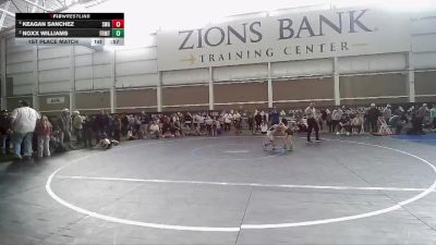 49 lbs 1st Place Match - Keagan Sanchez, Sanderson Wrestling Academy vs Noxx Williams, Shootbox Wrestling Club