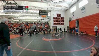 58-69 lbs Round 3 - Cavin Rathjen, Sheridan Junior High School vs Coleson Schubert, Cody Middle School