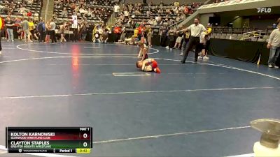 60 lbs Cons. Round 4 - Kolton Karnowski, Glenwood Wrestling Club vs Clayton Staples, Greater Heights Wrestling