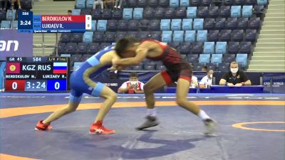45 kg 1/4 Final - Nurbolot Berdikulov, Kyrgyzstan vs Ruslan Lukiaev, Russia