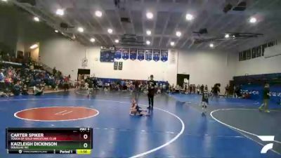 34-41 lbs Round 2 - Carter Spiker, Touch Of Gold Wrestling Club vs KaizLeigh Dickinson, Douglas WC