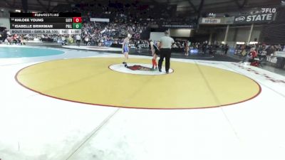 Girls 2A 100 lbs Cons. Round 3 - Isabelle Brinkman, Pullman (Girls) vs Khloee Young, Eatonville (Girls)