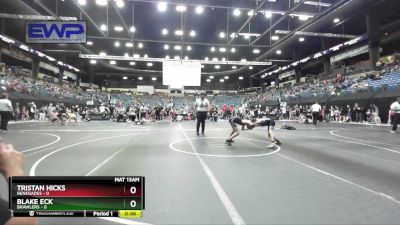 85 lbs Semifinal - Tristan Hicks, Renegades vs Blake Eck, Brawlers