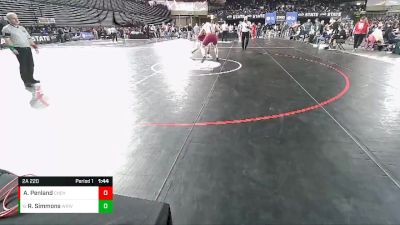 2A 220 lbs Semifinal - Riley Simmons, White River vs Andrew Penland, W. F. West