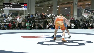 92 lbs Cons. Round 5 - Dustin Plott, Cowboy RTC/ Titan Mercury Wrestling Club (TMWC) vs Jack Davis, Lehigh Valley Wrestling RTC