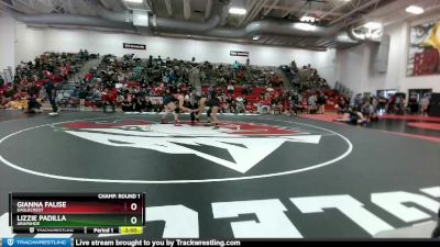 170 lbs Semifinal - Lizzie Padilla, Arapahoe vs Gianna Falise, Eaglecrest