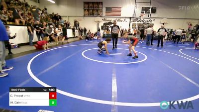 96 lbs Semifinal - Connor Propst, Verdigris Youth Wrestling vs Michkel (Prince) Cain, R.A.W.