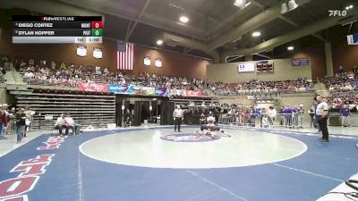 1A 120 lbs Quarterfinal - Diego Cortez, Monticello vs Dylan Hopper, Piute