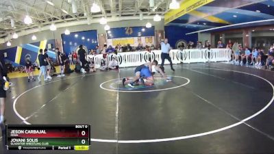 132 lbs Quarterfinal - Jovani Solis, Gladiator Wrestling Club vs Jeson Carbajal, FEWA