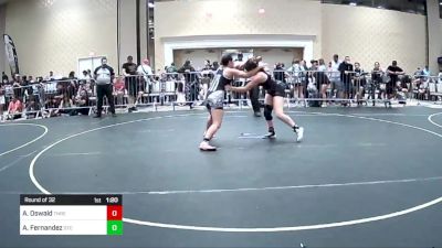 145 lbs Round Of 32 - Aurora Oswald, Threshold WC vs Alyssa Fernandez, DTC Wrestling