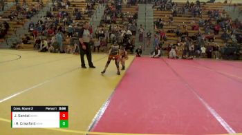 80 lbs Cons. Round 2 - Robbie Crawford, No Nonsense Wrestling vs John Sandal, Dakota Boyz Wrestling Club