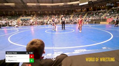 100 lbs Quarterfinal - Adrian Rojas, Miami Wrestling Club vs Emmitt Myers, Patriot USA