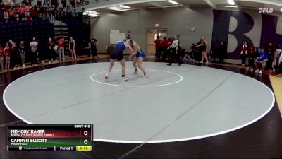 135 lbs. Cons. Round 4 - Camryn Elliott, Marshfield vs Memory Raker, North County (Bonne Terre)