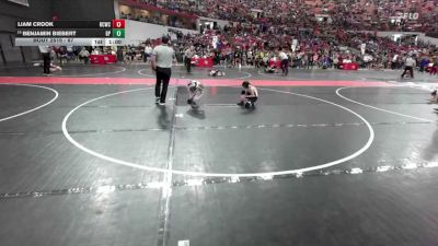 67 lbs Cons. Round 3 - Benjamin Biebert, Bay Port vs Liam Crook, Richland Center Wrestling Club