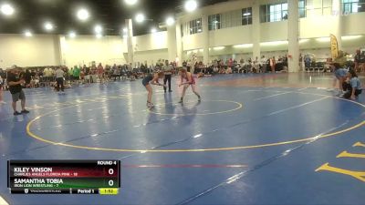 125 lbs Round 4 (8 Team) - Kiley Vinson, Charlies Angels Florida Pink vs Samantha Tobia, Iron Lion Wrestling