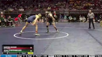 1A-145 lbs Champ. Round 2 - Karter Decker, MFL MarMac vs Ryan Stortenbecker, East Mills