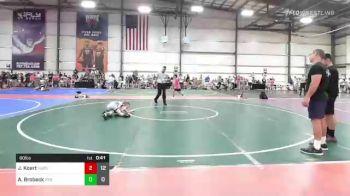 60 lbs Rr Rnd 2 - Jayden Koert, Iron Horse White vs Amari Brobeck, Ride Out Wrestling Club Blue