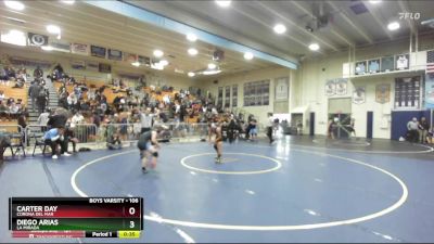 106 lbs 7th Place Match - Carter Day, Corona Del Mar vs Diego Arias, La Mirada