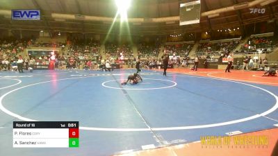 49 lbs Round Of 16 - Paul Flores, Cory Clark Wrestling vs Angelo Sanchez, Hawkeye WC