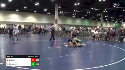 106 lbs Placement Matches (16 Team) - Kael Seneca, Greenwave Grapplers vs Bodee Bright, Montana Sidney