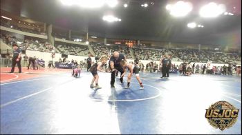 75 lbs Consi Of 8 #2 - Tripp Kerth, Weatherford Youth Wrestling vs Grace Henry, Comanche Takedown Club