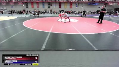 117 A Champ. Round 2 - Nohea Moniz, Sacred Heart vs Sydney Petzinger, North Central (IL)