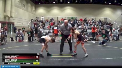 72 lbs Semis (4 Team) - Gavin Brent, Hudson Black vs Noah Haggitt, Brighton Black