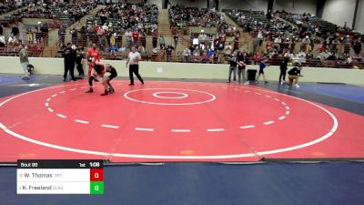 85 lbs Quarterfinal - Wyatt Thomas, Tift Wrestling Academy vs Kashta Freeland, Glasgow Wrestling Academy