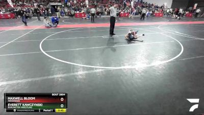 64 lbs Cons. Round 5 - Everett Kawczynski, Burlington Wrestling vs Maxwell Bloom, Menomonie