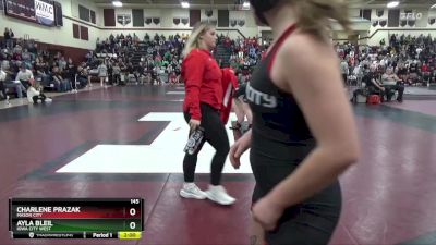 145 lbs Cons. Round 2 - Charlene Prazak, Mason City vs Ayla Bleil, Iowa City West