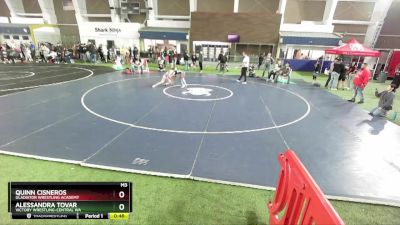 75 lbs Semifinal - Quinn Cisneros, Gladiator Wrestling Academy vs Alessandra Tovar, Victory Wrestling-Central WA