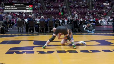 121 lbs Quarterfinal - Tommy Gretz, Connellsville vs Teagan Caciolo, Emmaus