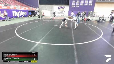 120 lbs Cons. Round 5 - Easton Cooper, WI vs Reid Spurley, WI