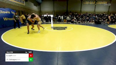 218 lbs Round Of 32 - Asa Goff, Newport Harbor vs Foley Calcagno, Immaculate Conception (IL)