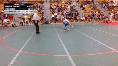 141 lbs Quarterfinal - Luke Koenen, Augustana vs Brandon Eusebio, Saint Cloud State