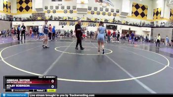 102 lbs Cons. Round 2 - Abbigail Snyder, One On One Wrestling Club vs Kolby Robinson, BWC