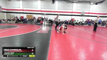 85 lbs Quarterfinal - Brian Chamberlain, Harrisonville Youth Wrestling vs Anson Sims, Mules Mat Club