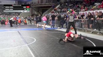 75 lbs 2nd Place Match - Emma Kirk, Slyfox vs Jenna Herl, Hoxie Kids Wrestling Club